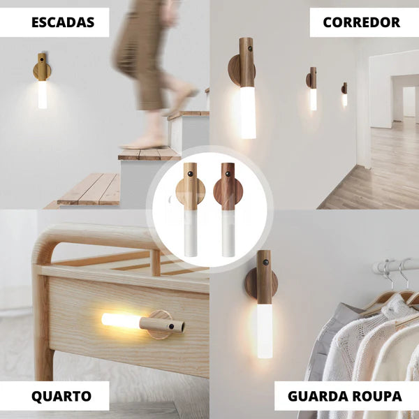 Luminária LED Recarregável | Sensor de Movimento e Design Minimalista