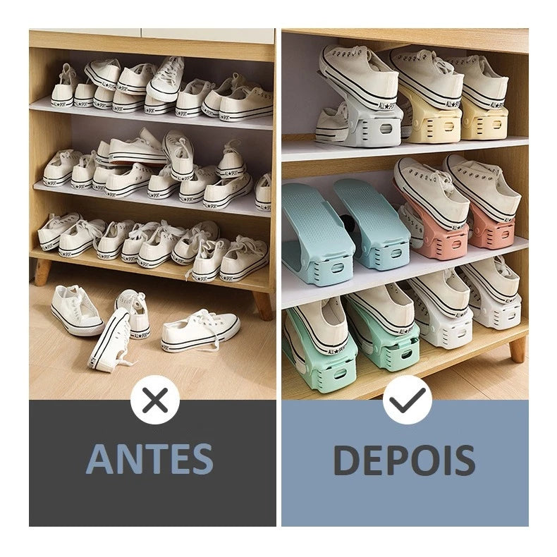 Organizadores de Sapatos | Ajustável e Resistente Preto [COMPRE 5 LEVE 10]