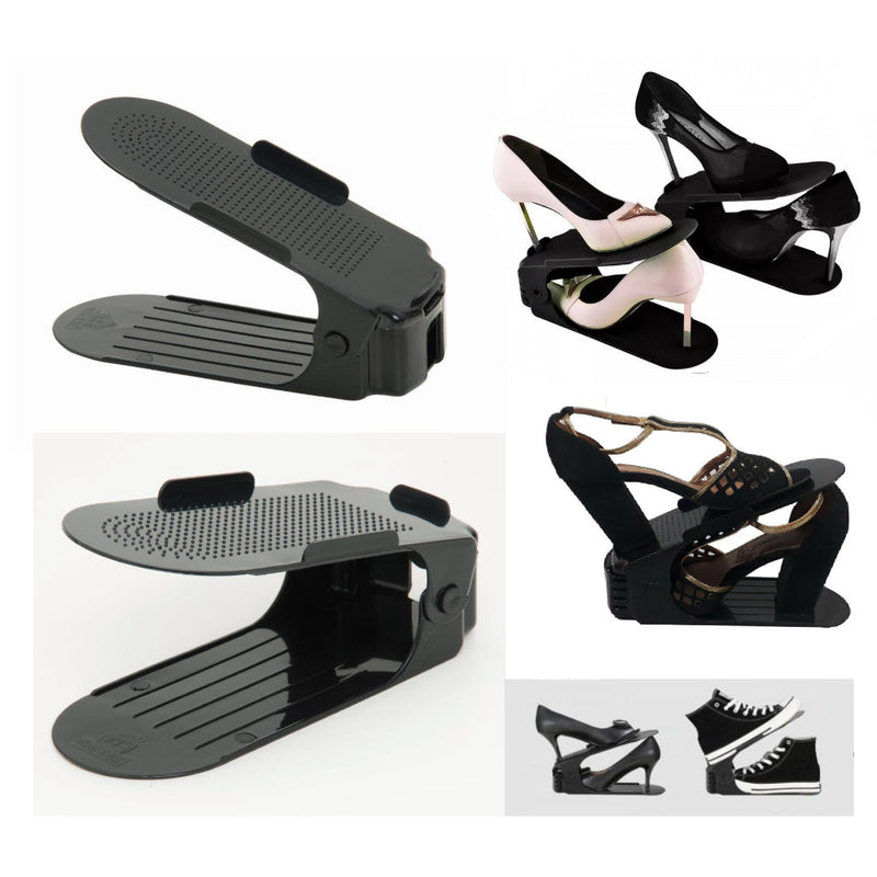 Organizadores de Sapatos | Ajustável e Resistente Preto [COMPRE 5 LEVE 10]