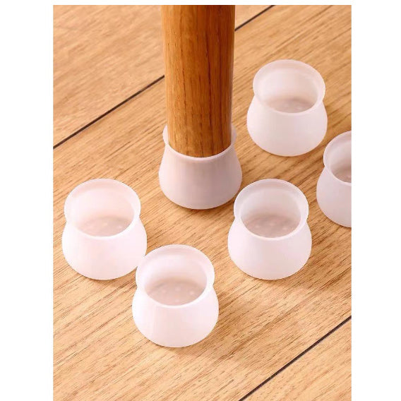 KIT 12 Protetores de Silicone para Pés de Cadeira e Mesa | Antirrisco e Antirruído