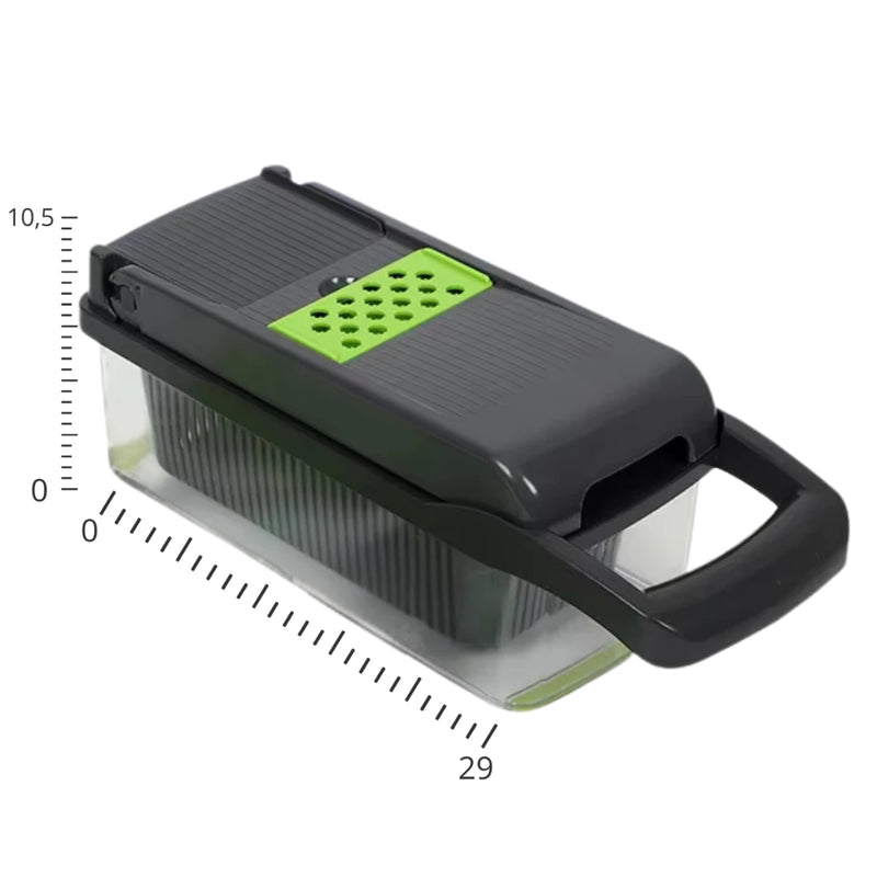 SlicerPro Inox 16 em 1 – Fatiador Profissional Multiuso com 16 Funções